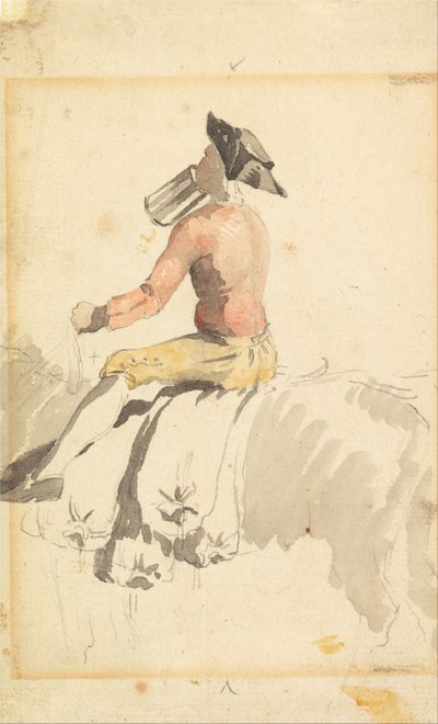 A Groom on Horseback, Drinking by Samuel Scott